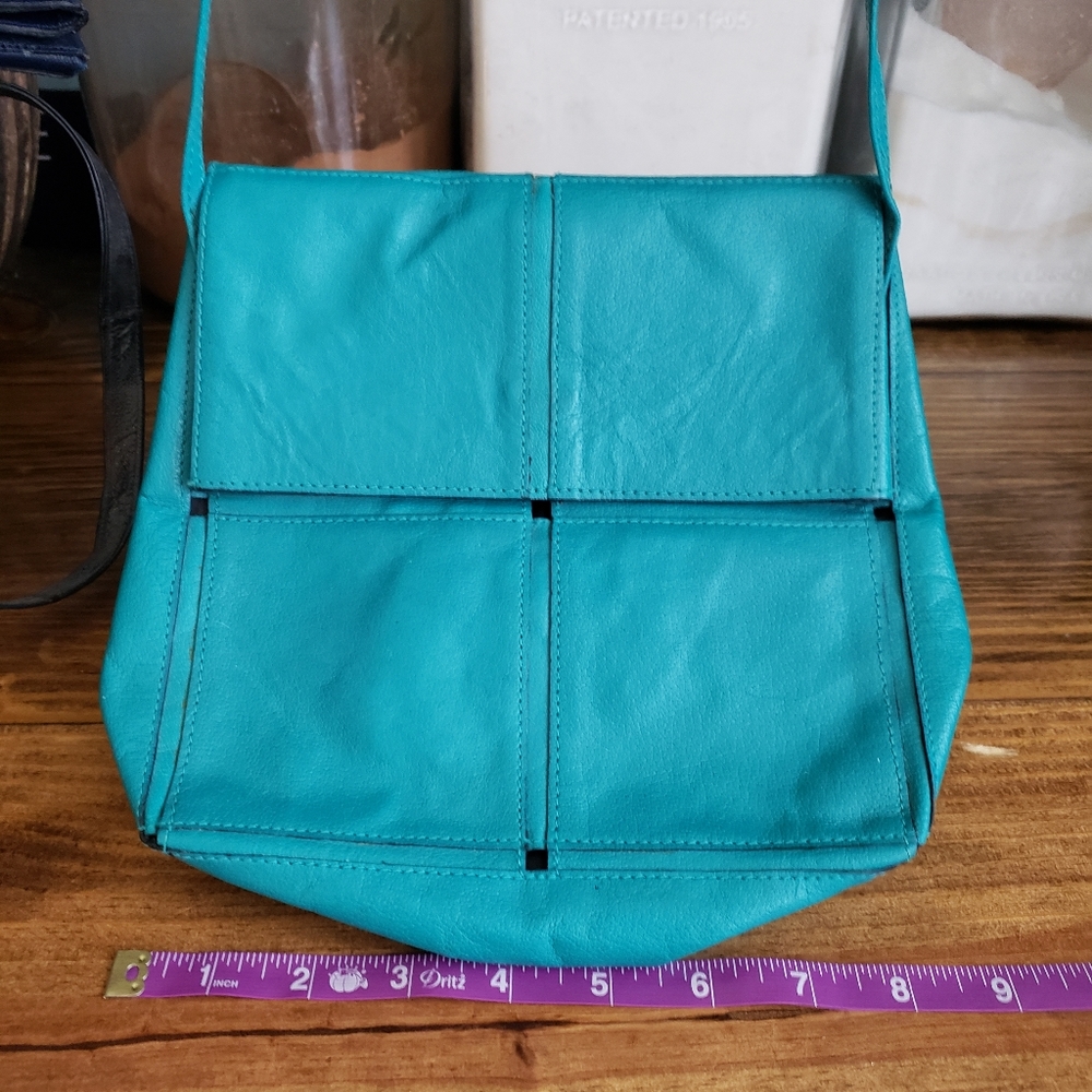 Vintage leather geometric bag